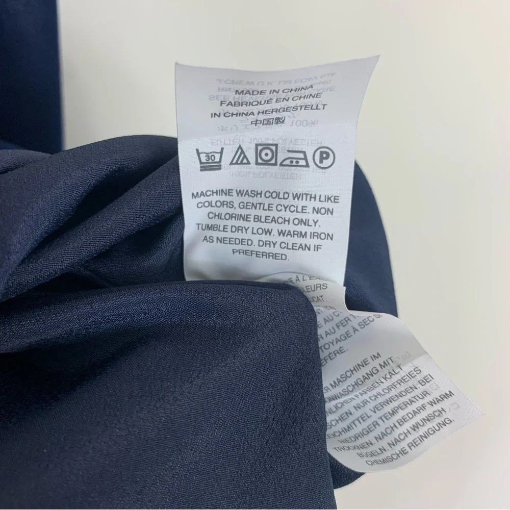 J. Crew Velvet Peplum Tank Navy Blue Size 4